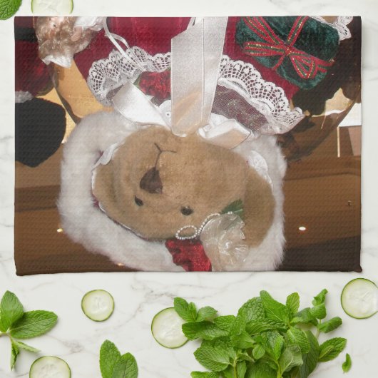 Weihnachts Skater Teddy Bear Collection. Handtuch (Gefaltet)