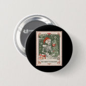 Weihnachts Skeleton Tarot Card Der Merke Apotheker Button (Vorne & Hinten)
