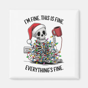 Weihnachts-Skelett Es ist gut, ich bin alles gut. Magnet