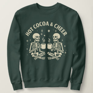 Weihnachts-Skelett - Heiße Kakao & Cheer Sweatshirt