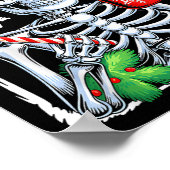 Weihnachts-Skelett Hot Chocolate Funny Xmas Men Wo Poster (Ecke)