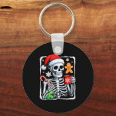 Weihnachts-Skelett Hot Chocolate Funny Xmas Men Wo Schlüsselanhänger (Vorderseite)