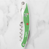 Weihnachts Skelett Ornamente Weihnachtsmannmütze S Kellnermesser (Vorderseite)