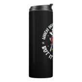 Weihnachts-Skelett-Shirt, wenn Sie tot sind im Inn Thermosbecher (Nach links gedreht)