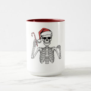Weihnachts-Skelett Süßigkeiten Tasse