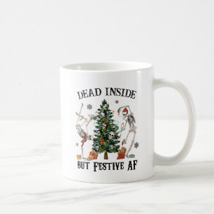 Weihnachts-Skelett - Totes Innen, aber festlich Kaffeetasse