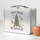 Weihnachts-Skelett - Totes Innen, aber festlich Metall Brotdose (Beispiel)