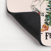 Weihnachts-Skelett - Totes Innen, aber festlich Mousepad (Ecke)