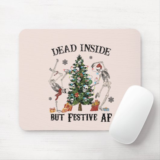Weihnachts-Skelett - Totes Innen, aber festlich Mousepad (Mit Mouse)