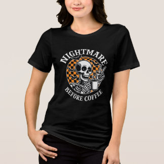 Weihnachts-Skelettkaffee Tri-Blend Shirt