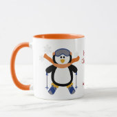 Weihnachts Ski Penguin Tasse (Links)