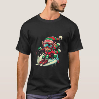 Weihnachts Ski-Team-Team Skiliebhaber Skifahrer El T-Shirt