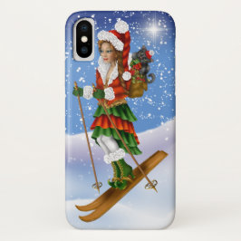 Weihnachts-Skier iPhone Case