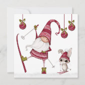 Weihnachts-Skigenom und Weihnachtskarte (Vorderseite)