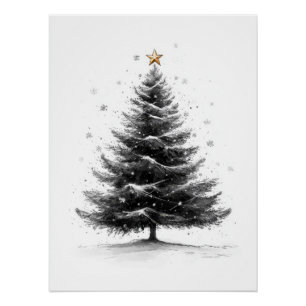 Weihnachts-Skizzenposter Poster