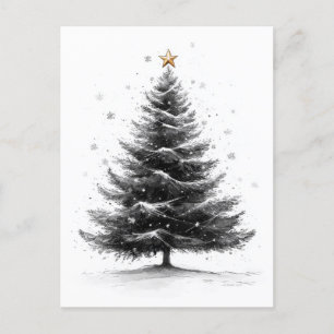 Weihnachts-Skizzenposter Postkarte