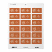 Weihnachts-Skript Burnt Orange Geschenk-Label Adressaufkleber (Vorne)