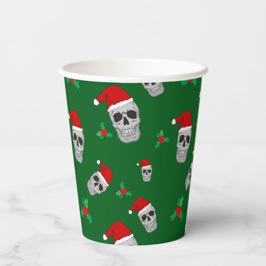 Weihnachts-Skull-Party-Cups - Stil 3 Pappbecher (Rückseite)