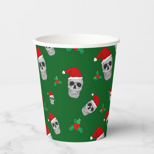 Weihnachts-Skull-Party-Cups - Stil 3 Pappbecher (Vorderseite)