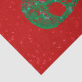 Weihnachts-Skull-Pop Art Red Green Glitzer Colorad Seidenpapier (Ausschnitt)