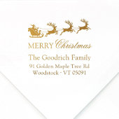 Weihnachts-Sleigh Frohe Weihnachtsfeier Rücksendea Gummistempel