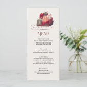 Weihnachts Sleigh Gaben Holiday Dinner Party Menu Menükarte (Stehend Vorderseite)
