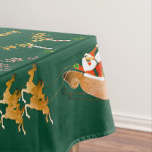 Weihnachts Sleigh Rentier Weihnachten Trendy Green Tischdecke (Beispiel)