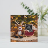 Weihnachts-Sleigh-Schwangerschaft Ankündigung (Stehend Vorderseite)