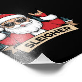 Weihnachts-Sleigher Santa Rock Xmas Rocker Fotodruck (Ecke)