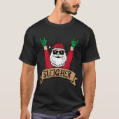 Weihnachts-Sleigher Santa Rock Xmas Rocker Männer T-Shirt (Vorderseite)