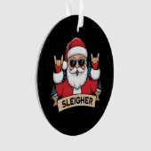 Weihnachts-Sleigher Santa Rock Xmas Rocker Ornament (Vorderseite)