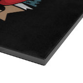 Weihnachts-Sleigher Santa Rock Xmas Rocker Schneidebrett (Ecke)