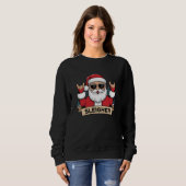 Weihnachts-Sleigher Santa Rock Xmas Rocker Sweatshirt (Vorne ganz)