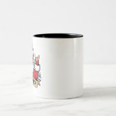 Weihnachts-Sleigher Santa Rock Xmas Rocker Zweifarbige Tasse (Mittel)