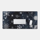 Weihnachts-SlipperyJoe fällt verschiedene Formen G Schreibtischunterlage (Tastatur & Maus)