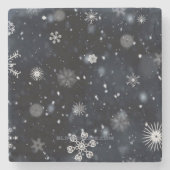 Weihnachts-SlipperyJoe fällt verschiedene Formen G Steinuntersetzer (Vorderseite)