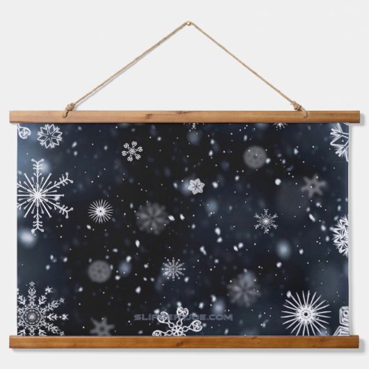 Weihnachts-SlipperyJoe fällt verschiedene Formen G Wandteppich Mit Holzrahmen (Vorne)