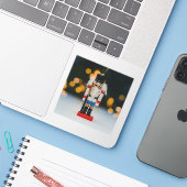 Weihnachts-SlipperyJoe Nutcracker figurine Ornamen Aufkleber (Laptop mit iPhone)