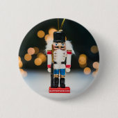 Weihnachts-SlipperyJoe Nutcracker figurine Ornamen Button (Vorderseite)