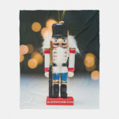 Weihnachts-SlipperyJoe Nutcracker figurine Ornamen Fleecedecke (Vorderseite)