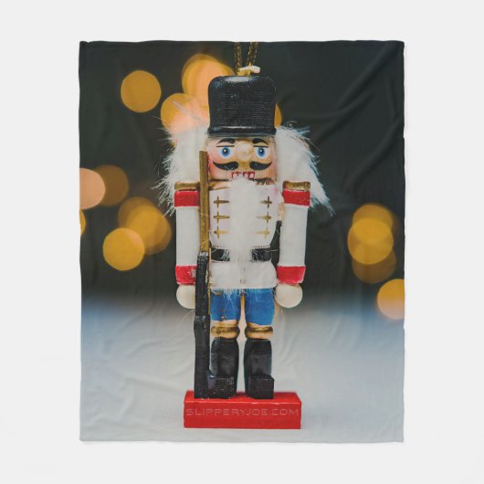 Weihnachts-SlipperyJoe Nutcracker figurine Ornamen Fleecedecke (Vorderseite)