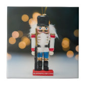 Weihnachts-SlipperyJoe Nutcracker figurine Ornamen Fliese (Vorderseite)