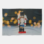 Weihnachts-SlipperyJoe Nutcracker figurine Ornamen Geschirrtuch (Horizontal)