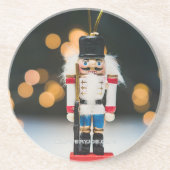 Weihnachts-SlipperyJoe Nutcracker figurine Ornamen Getränkeuntersetzer (Vorne)