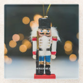 Weihnachts-SlipperyJoe Nutcracker figurine Ornamen Glasuntersetzer (Vorderseite)