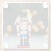 Weihnachts-SlipperyJoe Nutcracker figurine Ornamen Glasuntersetzer (Rückseite)