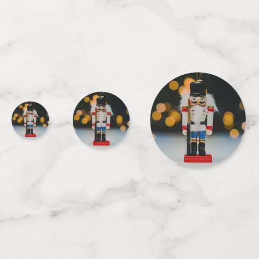 Weihnachts-SlipperyJoe Nutcracker figurine Ornamen Konfetti (Vorderseiten)