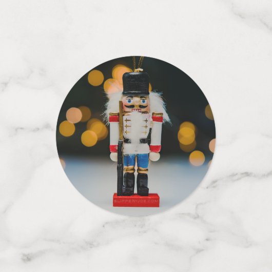 Weihnachts-SlipperyJoe Nutcracker figurine Ornamen Konfetti (Klein Vorderseite)