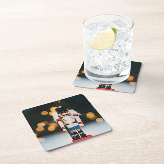 Weihnachts-SlipperyJoe Nutcracker figurine Ornamen Rechteckiger Pappuntersetzer (Vor Ort)