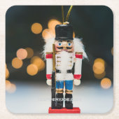 Weihnachts-SlipperyJoe Nutcracker figurine Ornamen Rechteckiger Pappuntersetzer (Vorderseite)